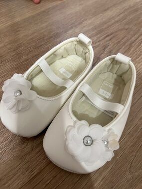 Carter's Cream Floral Baby Mary Jane Shoes